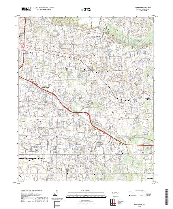 USGS Topographic Map – Germantown