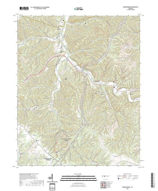 USGS Topographic Map – Gordonsburg