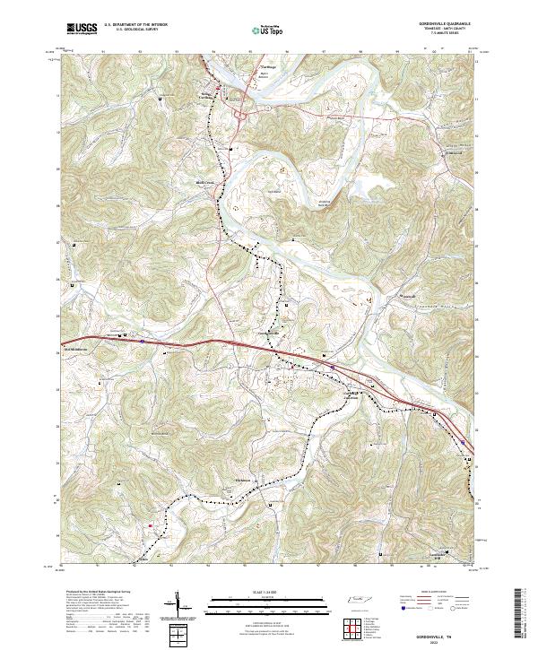 USGS Topographic Map – Gordonsville