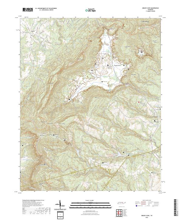 USGS Topographic Map – Grassy Cove