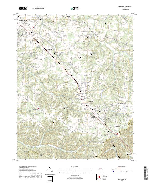 USGS Topographic Map – Greenbrier