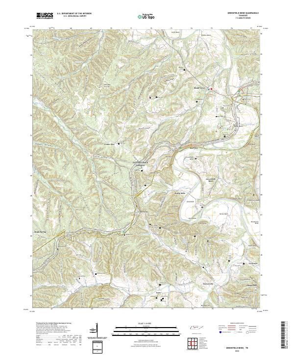 USGS Topographic Map – Greenfield Bend