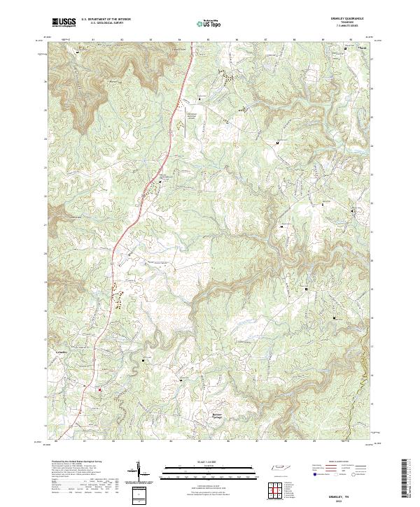 USGS Topographic Map – Grimsley