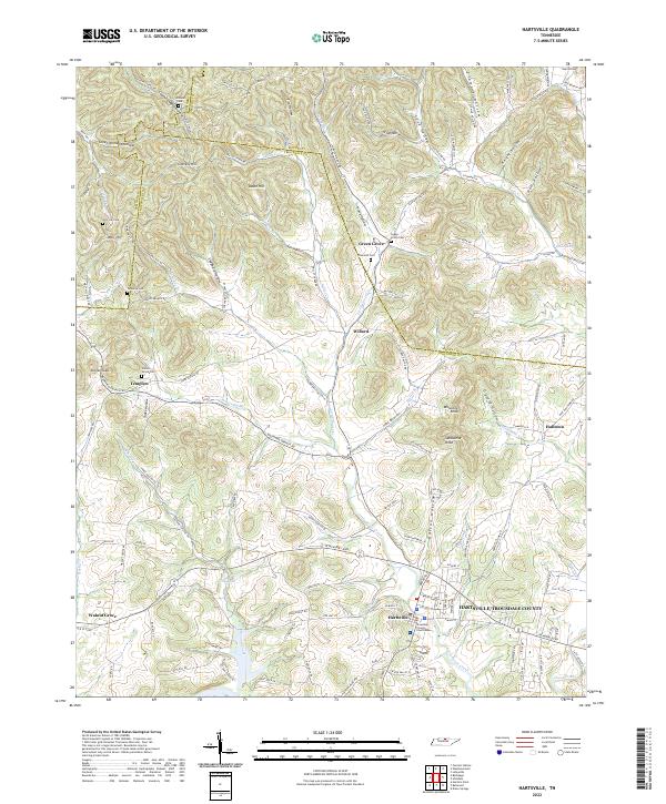 USGS Topographic Map – Hartsville