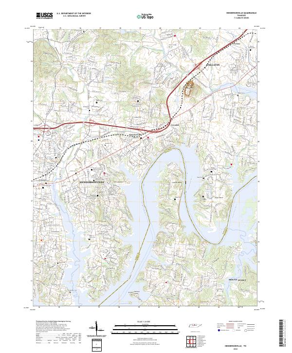 USGS Topographic Map – Hendersonville