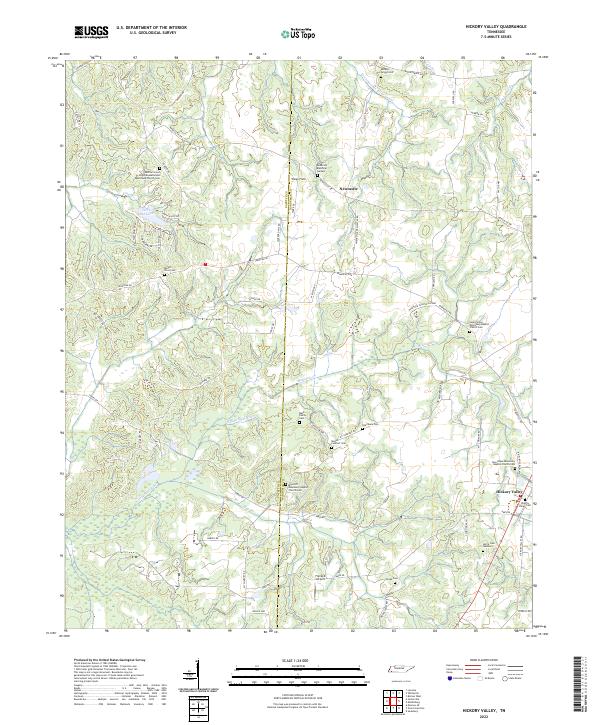 USGS Topographic Map – Hickory Valley