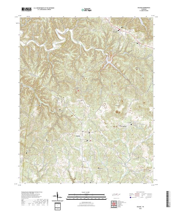 USGS Topographic Map – Hilham