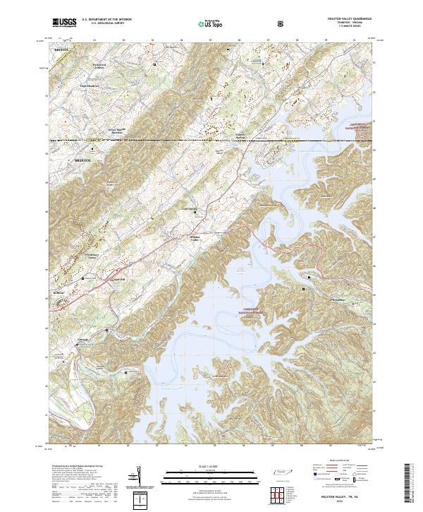 USGS Topographic Map – Holston Valley