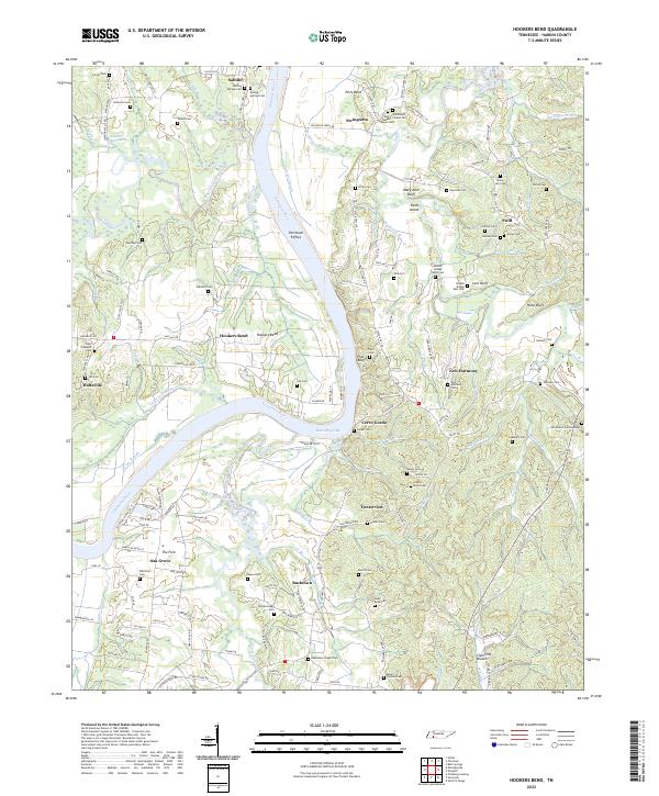 USGS Topographic Map – Hookers Bend