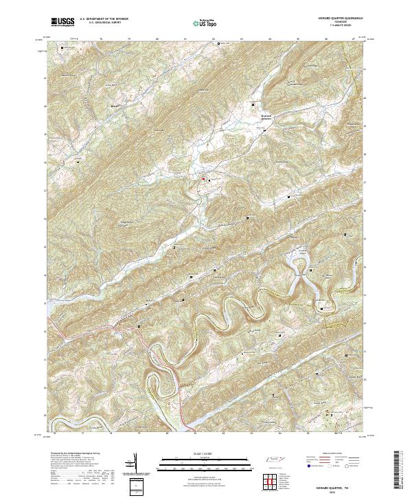 USGS Topographic Map – Howard Quarter