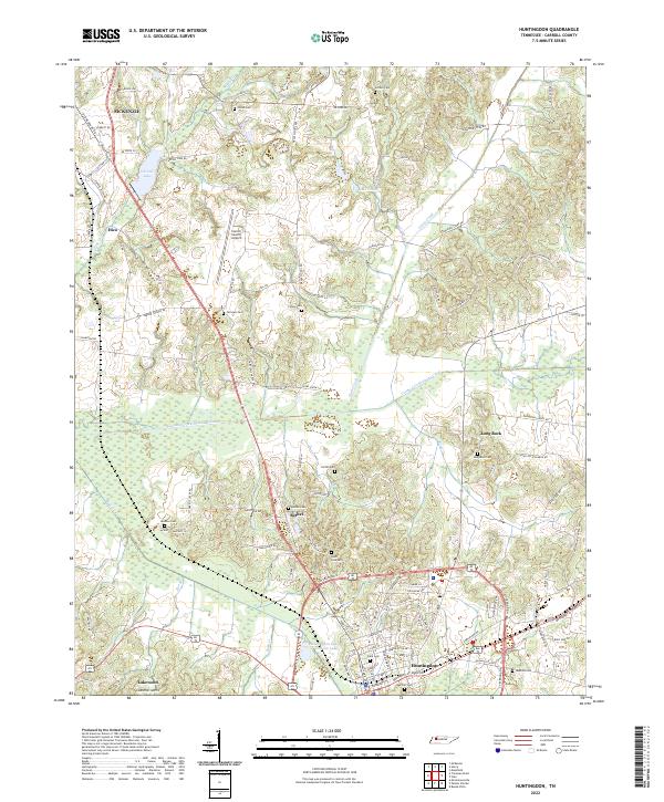 USGS Topographic Map – Huntingdon