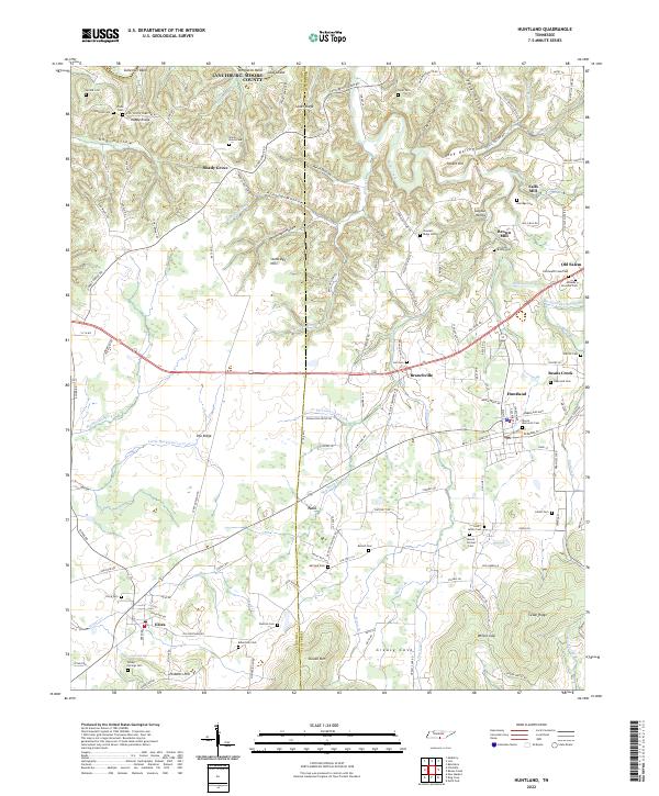 USGS Topographic Map – Huntland