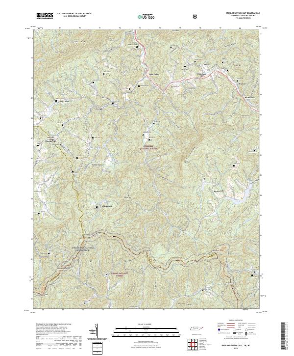 USGS Topographic Map – Iron Mountain Gap