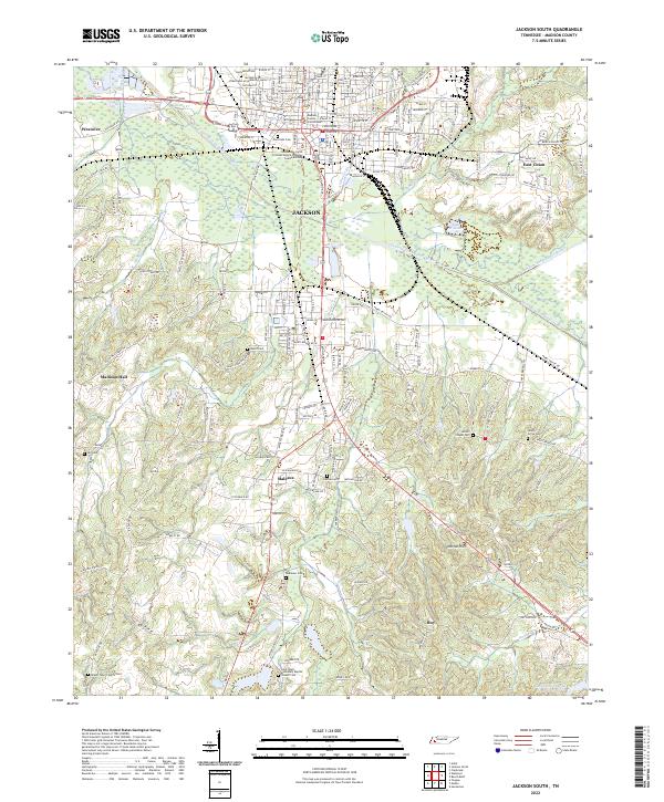 USGS Topographic Map – Jackson South