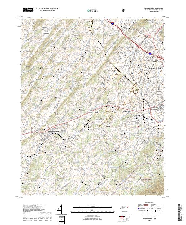 USGS Topographic Map – Jonesborough