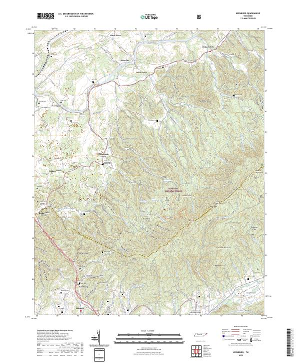 USGS Topographic Map – Keenburg