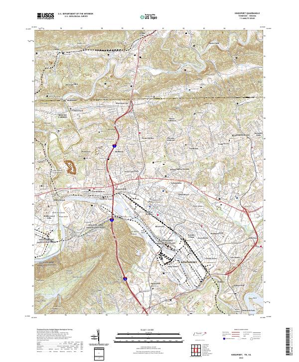 USGS Topographic Map – Kingsport