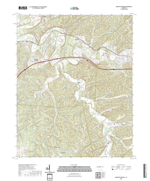 USGS Topographic Map – Kingston Springs