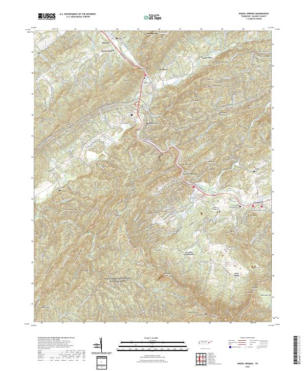 USGS Topographic Map – Kinzel Springs