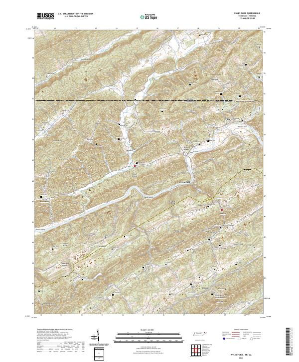 USGS Topographic Map – Kyles Ford