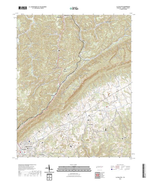 USGS Topographic Map – La Follette