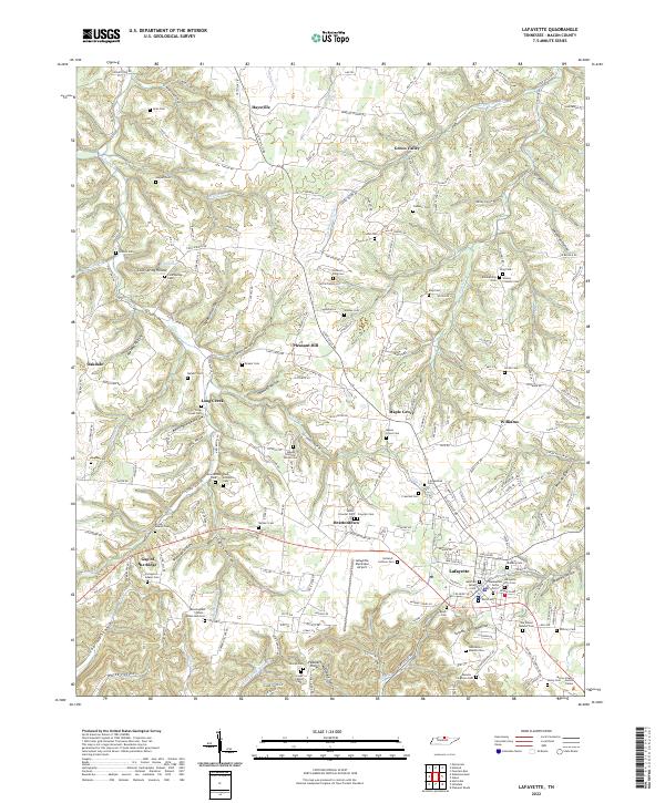 USGS Topographic Map – Lafayette