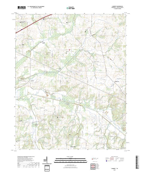 USGS Topographic Map – Lambert