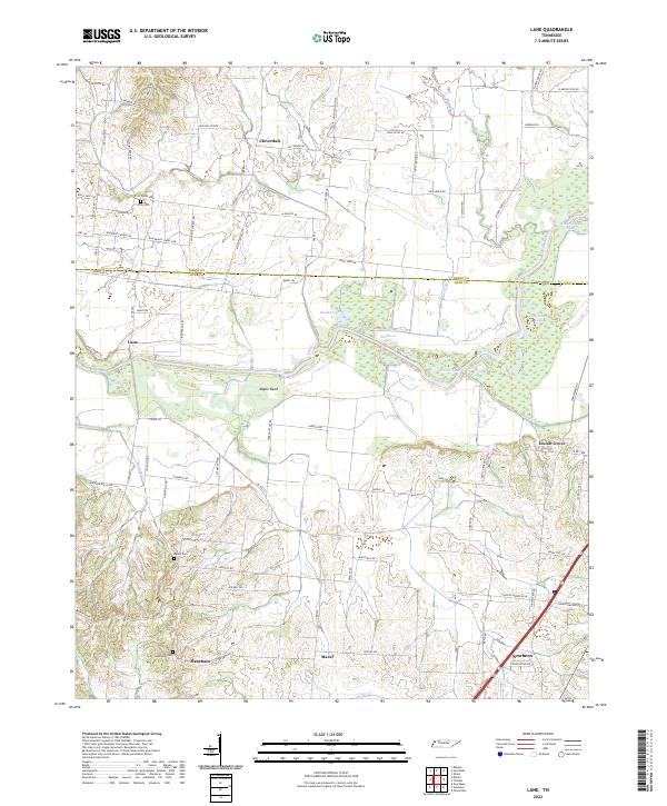 USGS Topographic Map – Lane