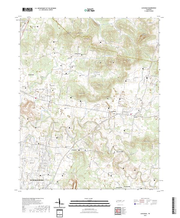 USGS Topographic Map – Lascassas