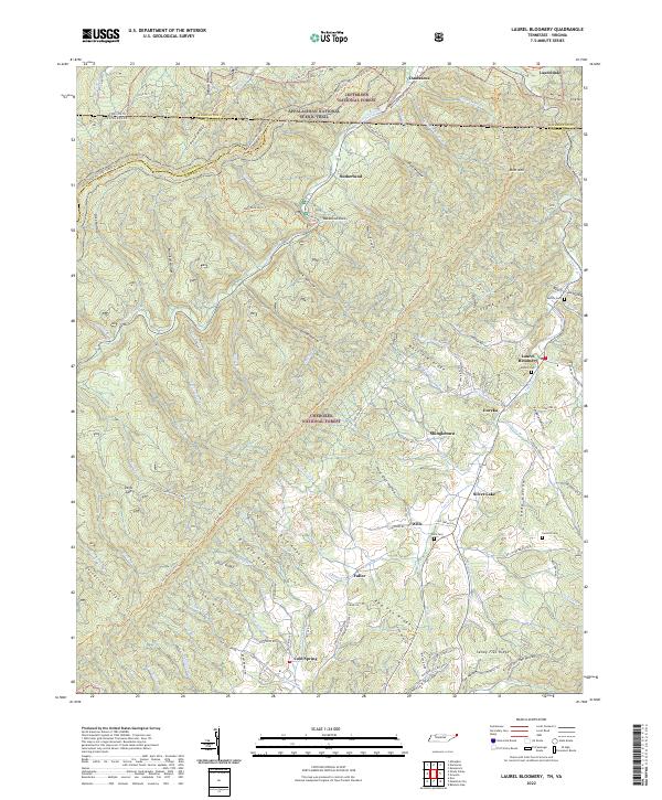 USGS Topographic Map – Laurel Bloomery