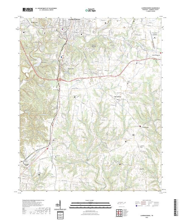 USGS Topographic Map – Lawrenceburg