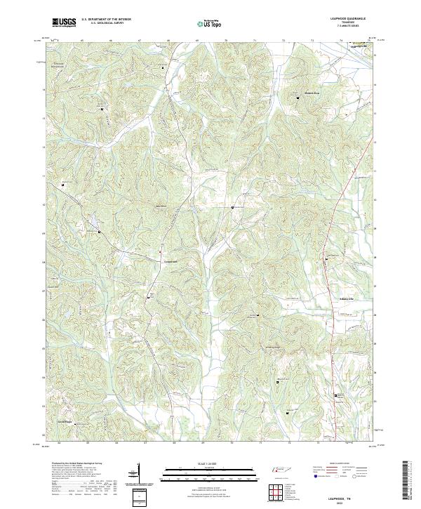 USGS Topographic Map – Leapwood