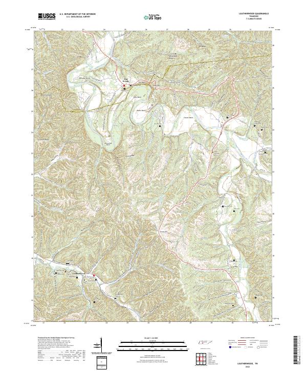 USGS Topographic Map – Leatherwood