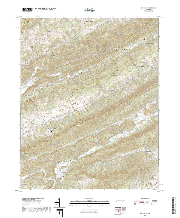 USGS Topographic Map – Lee Valley