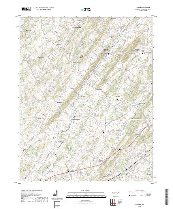 USGS Topographic Map – Leesburg