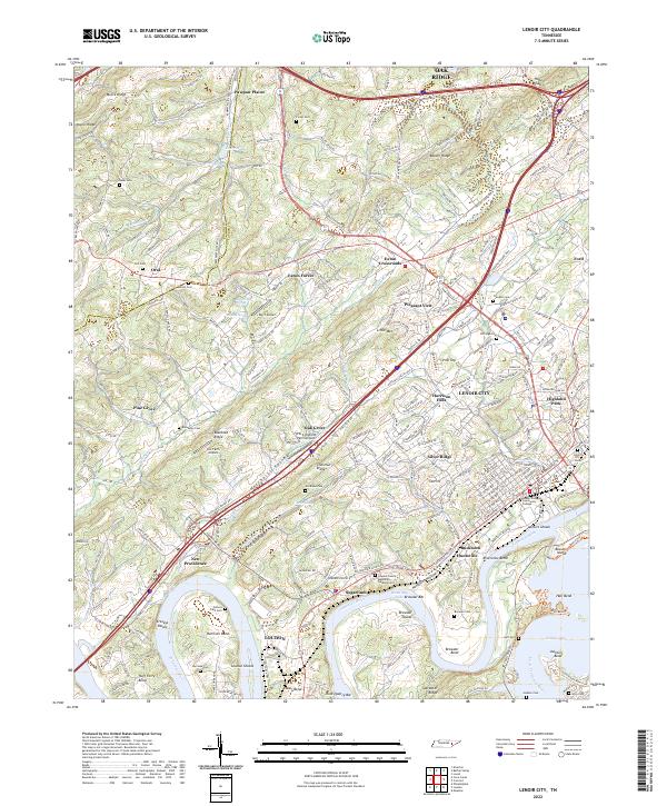 USGS Topographic Map – Lenoir City