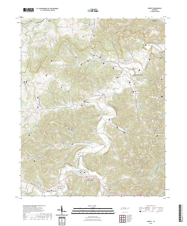 USGS Topographic Map – Liberty