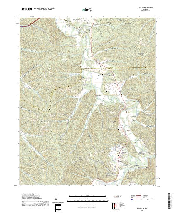 USGS Topographic Map – Lobelville