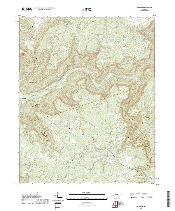 USGS Topographic Map – Lonewood