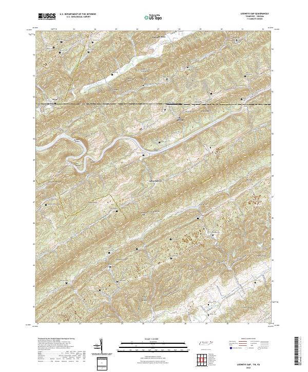 USGS Topographic Map – Looneys Gap