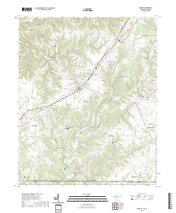 USGS Topographic Map – Loretto