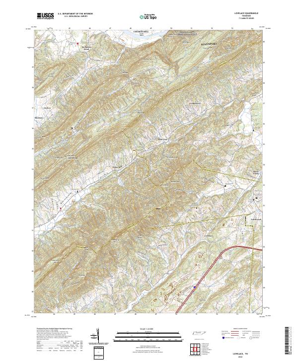 USGS Topographic Map – Lovelace