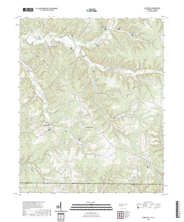 USGS Topographic Map – Lowryville
