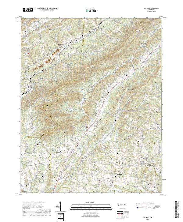 USGS Topographic Map – Luttrell