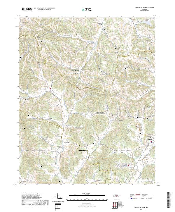 USGS Topographic Map – Lynchburg West
