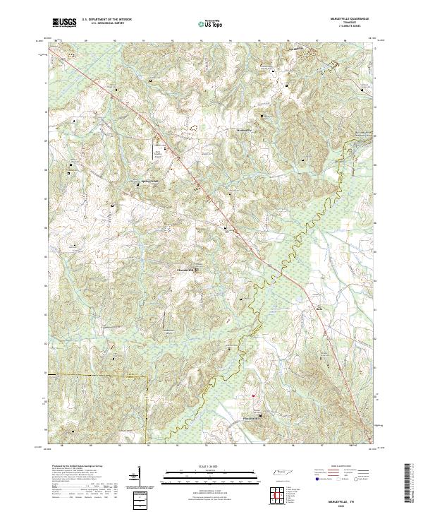 USGS Topographic Map – Manleyville
