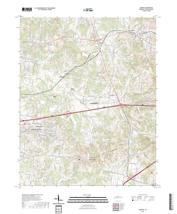 USGS Topographic Map – Martha