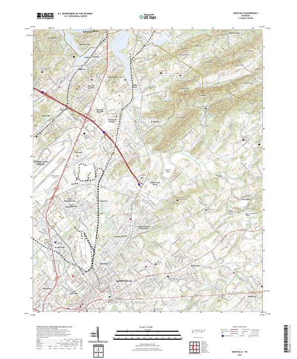 USGS Topographic Map – Maryville
