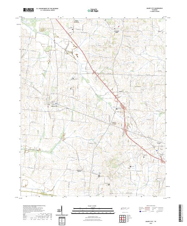 USGS Topographic Map – Maury City