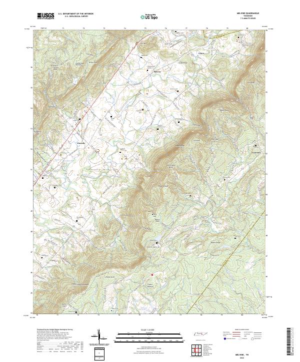USGS Topographic Map – Melvine